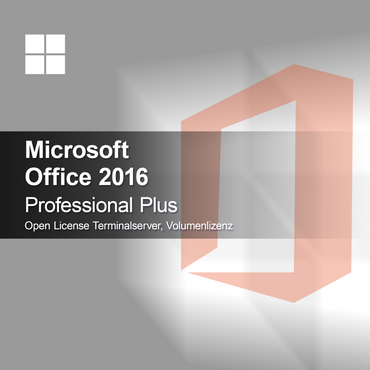 Microsoft Office 2016 Professional Plus Open License Terminalserver, volumlisens