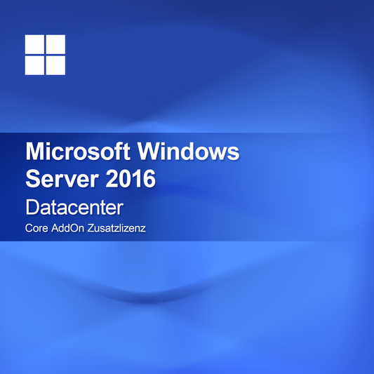 Microsoft Windows Server 2016 Datacenter, Core AddOn tilleggslisens