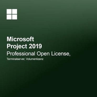 Microsoft Project 2019 Professional Open License, Terminalserver, volumlisens