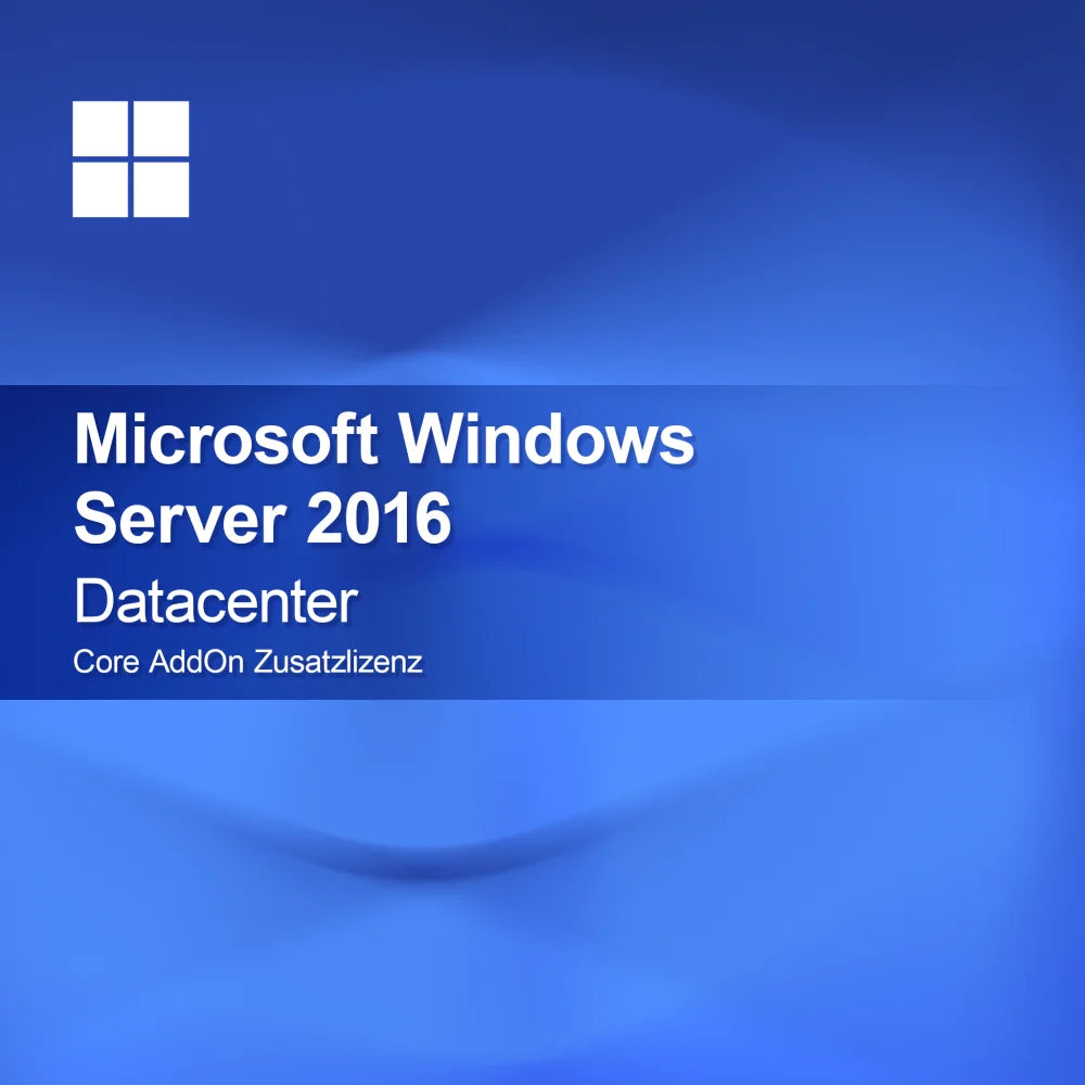 Microsoft Windows Server 2016 Datacenter, Core AddOn tilleggslisens