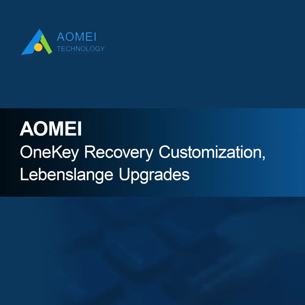 AOMEI OneKey Recovery Tilpasning, Livslange Oppgraderinger