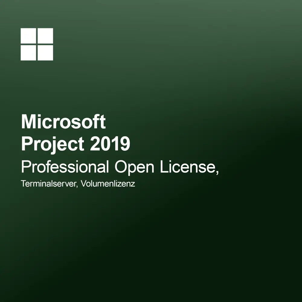 Microsoft Project 2019 Professional Open License, Terminalserver, volumlisens