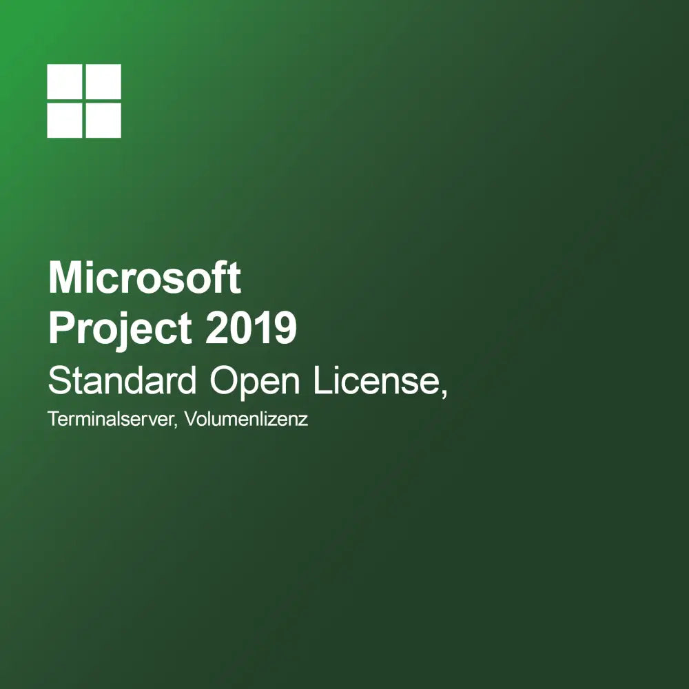 Microsoft Project 2019 Standard Open License, Terminalserver, volumlisens