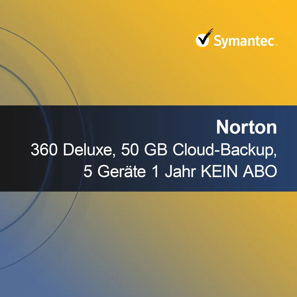 Norton 360 Deluxe, 50 GB sky-sikkerhetskopi, 5 enheter 1 år INGEN ABONNEMENT