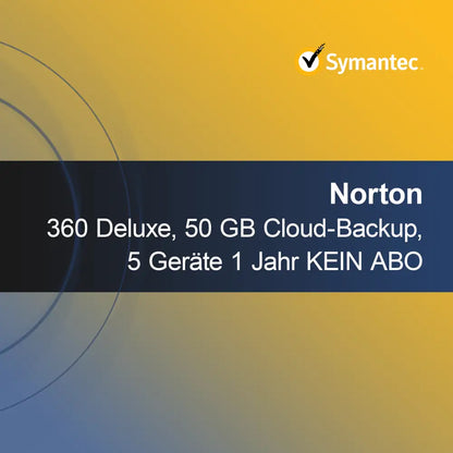 Norton 360 Deluxe, 50 GB sky-sikkerhetskopi, 5 enheter 1 år INGEN ABONNEMENT